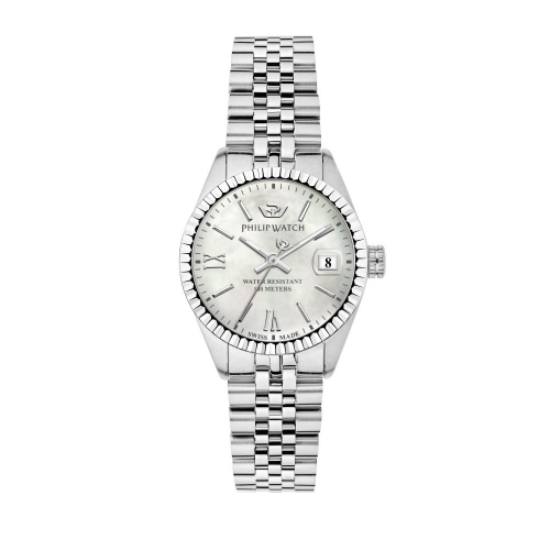 Philip Watch Caribe 31mm 3h white mop dial ss br