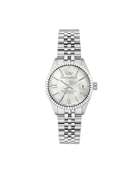 Philip Watch Caribe 31mm 3h white mop dial ss br