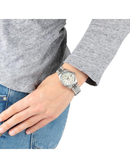 Philip Watch Caribe 31mm 3h white mop dial ss br