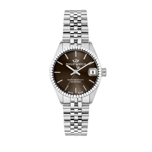 Philip Watch Caribe 31mm 3h brown dial br ss
