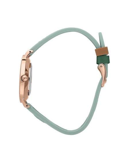 Trussardi T-motif 33mm 2h wsilver dial green st