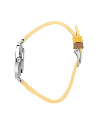 Trussardi T-motif 33mm 2h wsilver dial yellow st