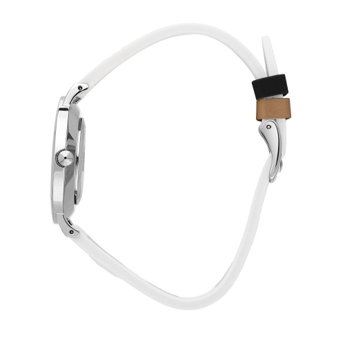 Trussardi T-motif 33mm 2h white dial white sil st