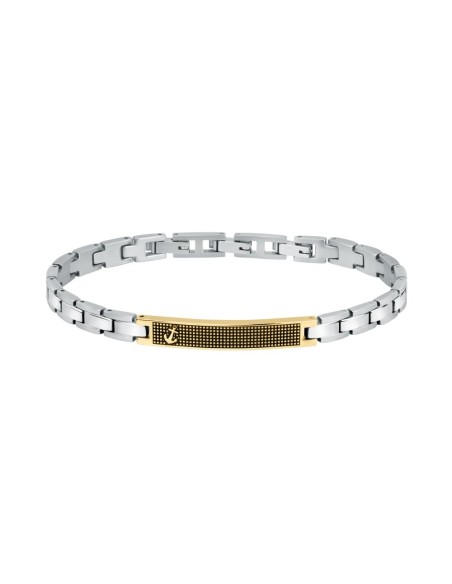 Bracciale SECTOR uomo Basic acciaio tag dorato / ancora