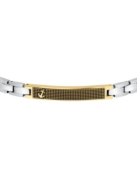 Bracciale SECTOR uomo Basic acciaio tag dorato / ancora