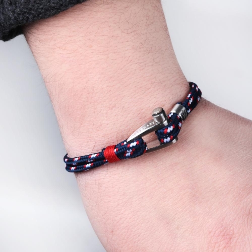 Maserati Maserati j br.blue&white&red cord 220mm uomo JM218AMG01