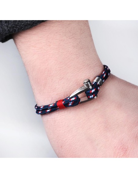 Maserati Maserati j br.blue&white&red cord 220mm uomo JM218AMG01