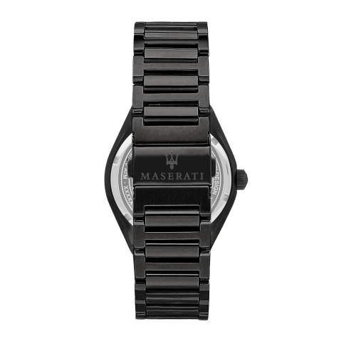 Maserati Triconic 40mm 3h black dial br black
