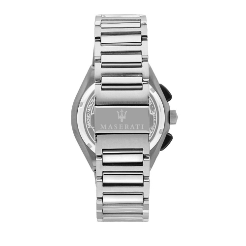 Maserati Triconic 43mm chr black dial br ss