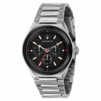 Maserati Triconic 43mm chr black dial br ss