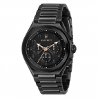 Maserati Triconic 43mm chr black dial br black