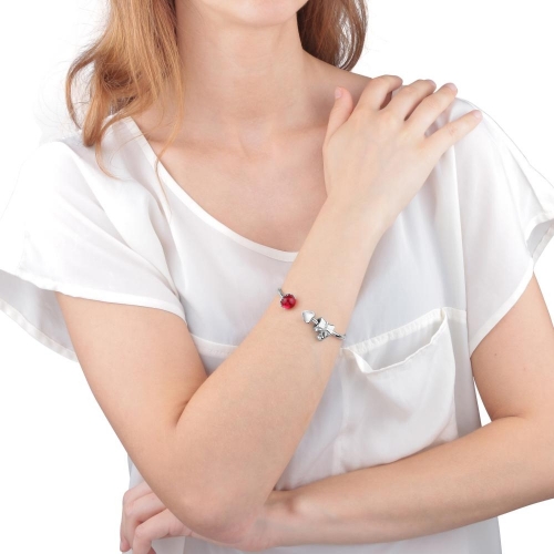 Morellato Drops bangle heart&fuchsia w/love bow donna SCZ1011