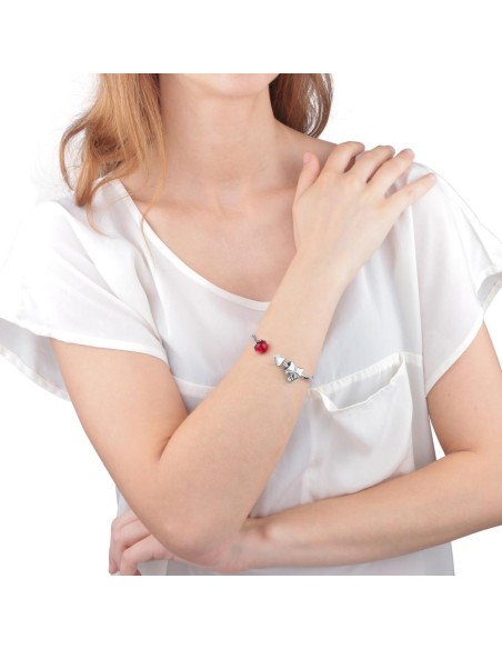 Morellato Drops bangle heart&fuchsia w/love bow donna SCZ1011