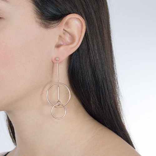 Morellato Cerchi long earrings rg pvd donna SAKM13