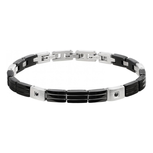 Morellato Cross bracelet ss+ip black jet stones uomo SKR49