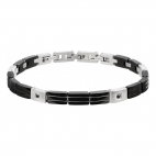 Morellato Cross bracelet ss+ip black jet stones uomo SKR49