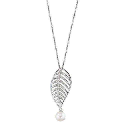Morellato Foglia pendant ss pearl 40+5cm