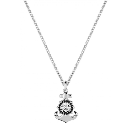 Morellato Vela pend.anchor w/blk crystals 50cm maschile SAHC09