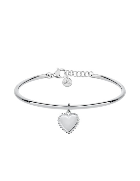 Morellato Cerchi bangle ss cuff wheart charm
