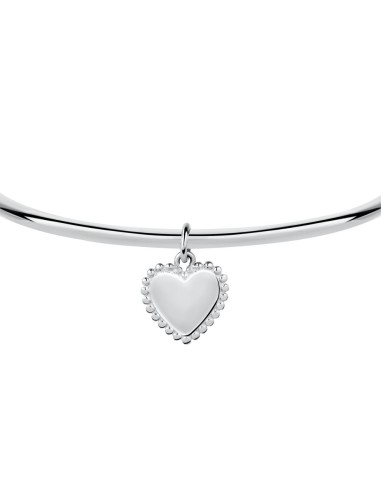 Morellato Cerchi bangle ss cuff wheart charm