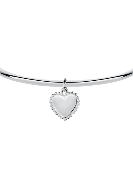 Morellato Cerchi bangle ss cuff wheart charm