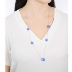 Morellato Gemma pend 75+5cm cat eye lilac arg.925 donna SAKK09