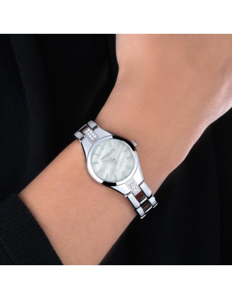 Morellato Gaia 26mm 2h white mop dial br ss donna R0153148504