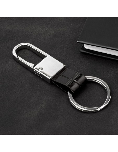 Morellato Keyholder prestige snap-hook black gator maschile