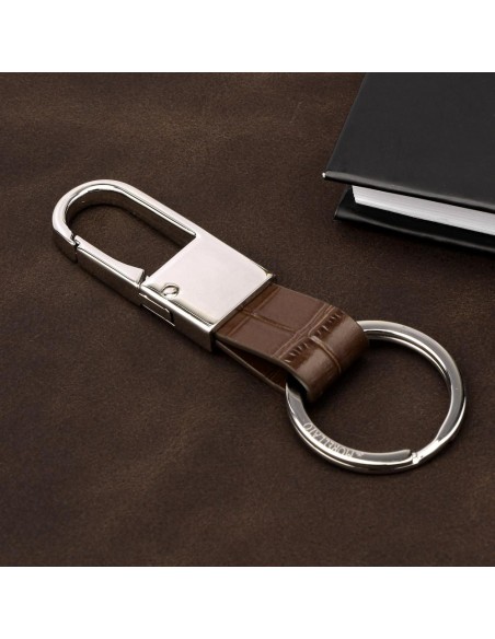 Morellato Keyholder prestige snap-hook brown gator maschile