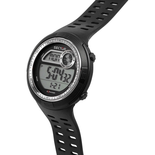 Sector Ex-42 digital blk dial blk pu s gra ring maschile