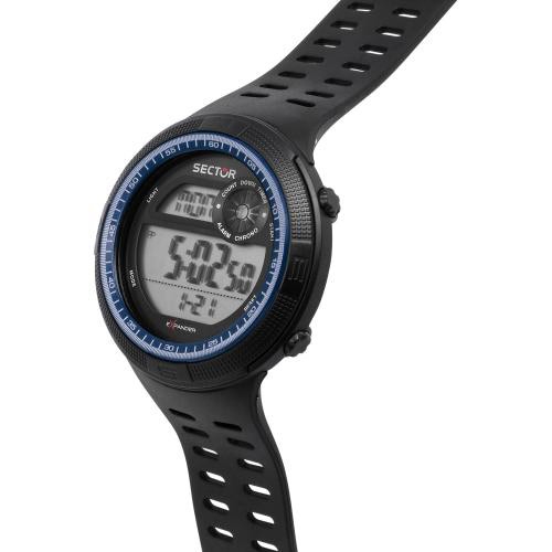 Sector Ex-42 digital blk dial blk pu s blu ring maschile
