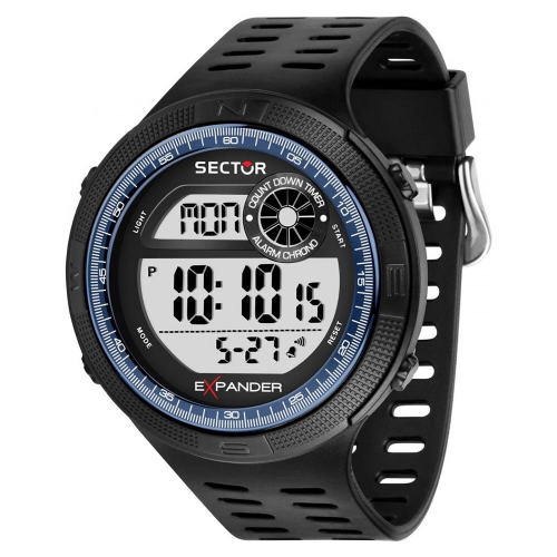 Sector Ex-42 digital blk dial blk pu s blu ring maschile