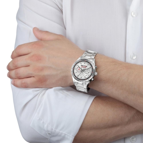 Sector 770 44mm chr w/silver dial br ss uomo R3273616005
