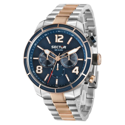 Sector 850 45mm multi dark blue dial br ss+rg uomo R3253575005