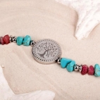 Sector Bohemien br.turquoise&rubellite stone 20 femminile SASX06