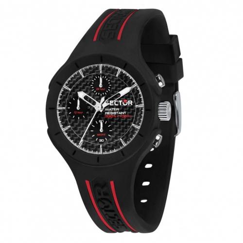 Sector Speed mult 41mm blk dial blk st uomo R3251514002