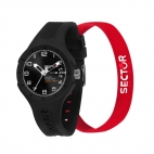 Sector Speed 3h 37mm blk dial blk st uomo R3251514012