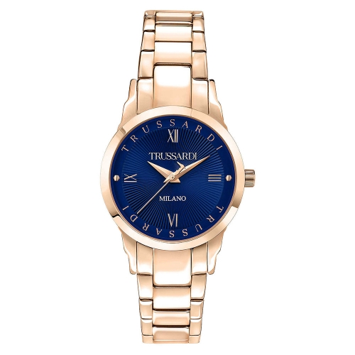 Trussardi T-bent 32mm 3h blue dial br rg