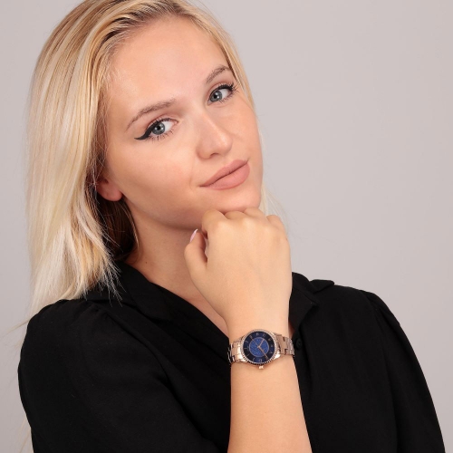 Trussardi T-bent 32mm 3h blue dial br rg