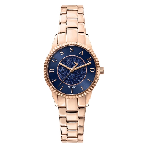 Trussardi T-bent 32mm 3h blue dial br rg