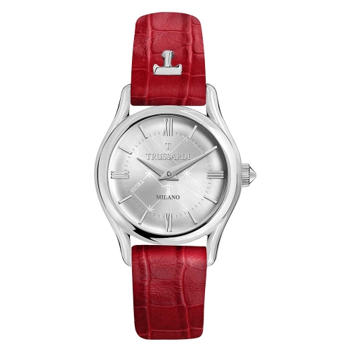 Trussardi T-light 32mm 2h w/silver dial red st