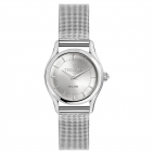 Trussardi T-light 32mm 2h w/silver dial mesh br ss