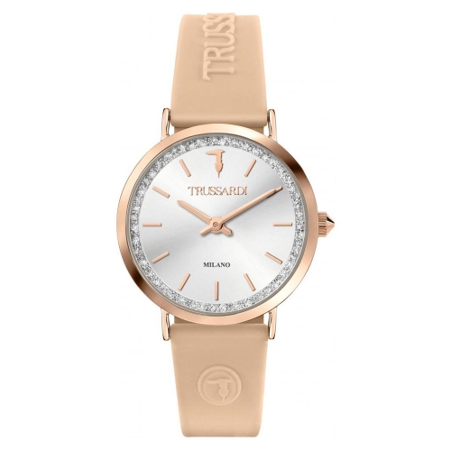 Orologio TRUSSARDI donna T-motif gomma beige /...
