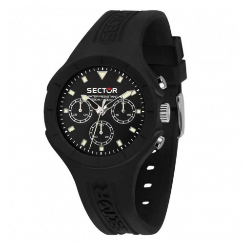 Sector Speed touch 41mm mult blk dial blk sil s maschile
