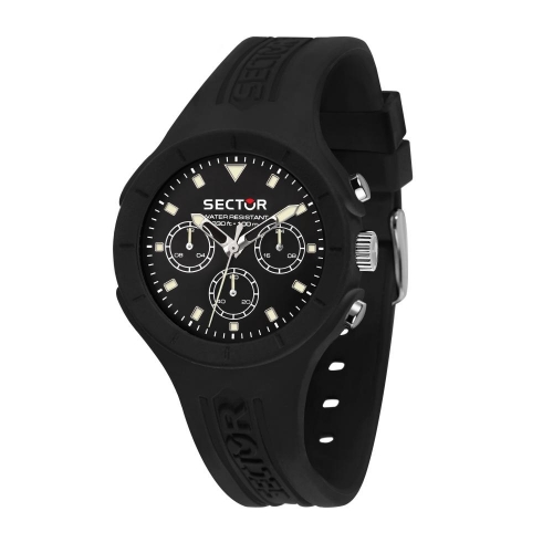 Sector Speed touch 41mm mult blk dial blk sil s