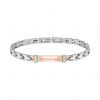Bracciale MASERATI uomo acciaio / oro rosa