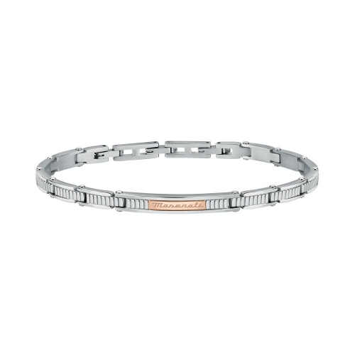 Bracciale MASERATI uomo Tag acciaio / oro rosa