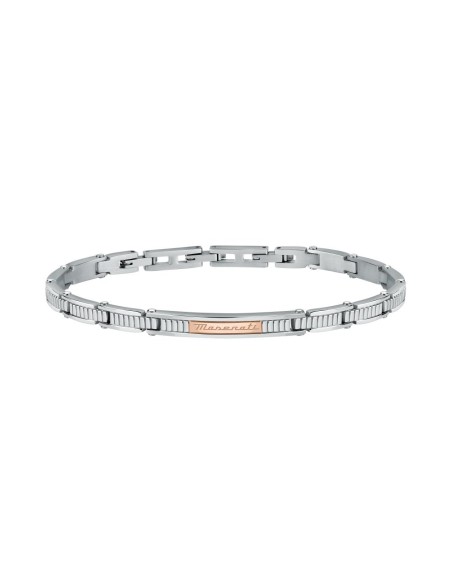 Bracciale MASERATI uomo Tag acciaio / oro rosa
