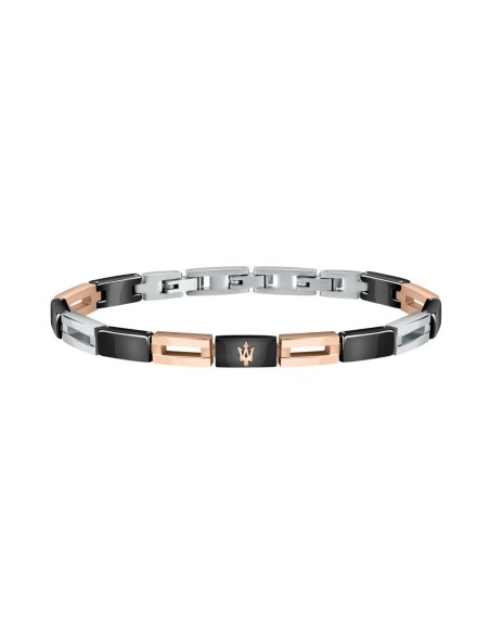 Bracciale MASERATI uomo Ceramic acciaio / oro rosa