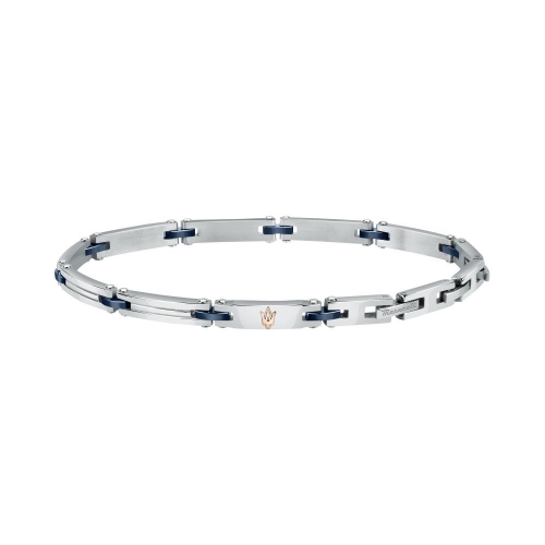 Bracciale MASERATI uomo acciaio / ceramica blu